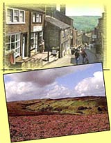 The town of Haworth and the surrounding moors